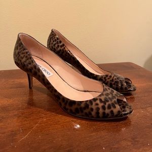 Jimmy choo leopard print heel euro 39.5